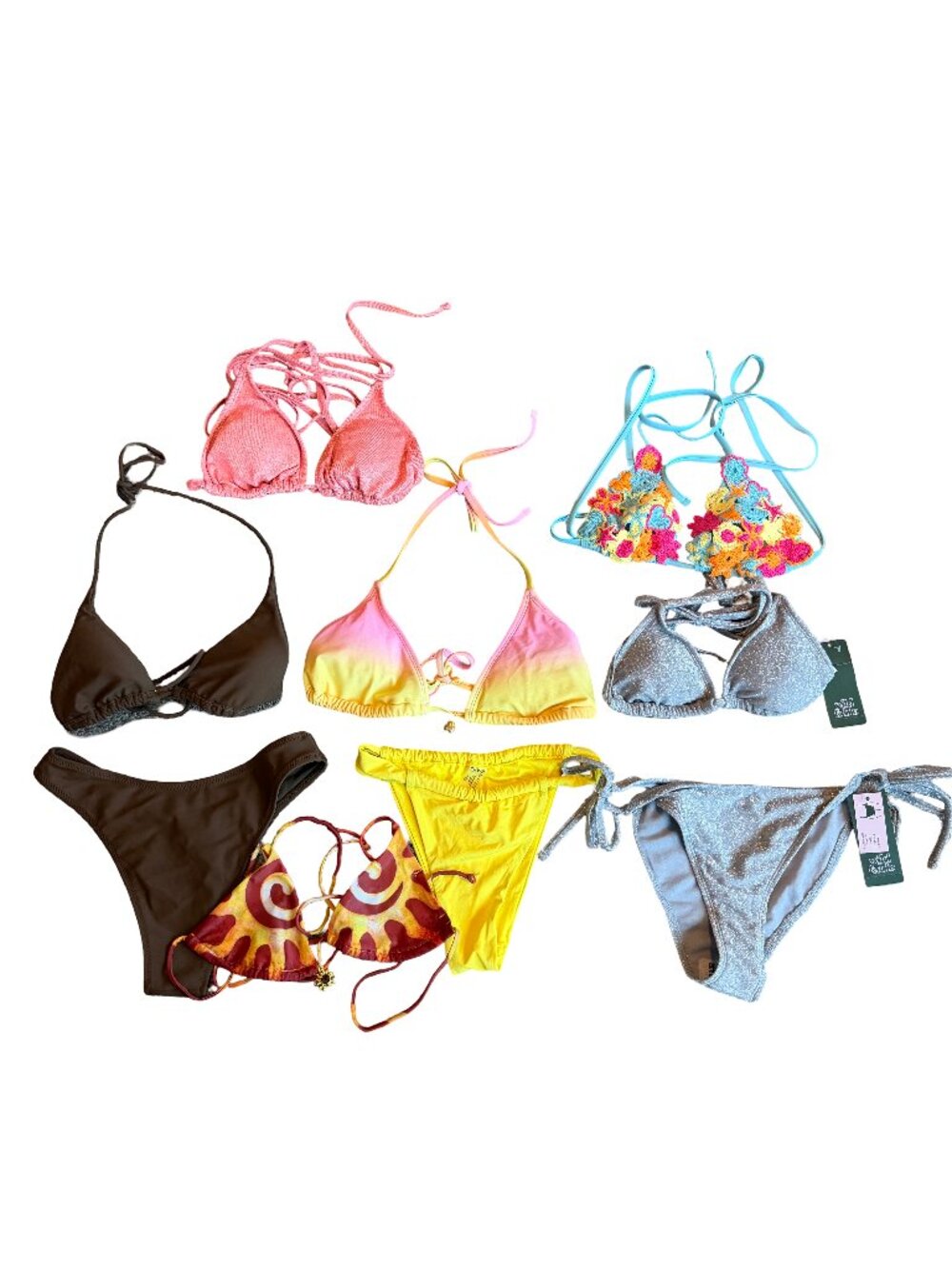 Wild Fable Assorted Bikini Lot Nine Piece Swimwear Swimsuits Size XS Women's NWT